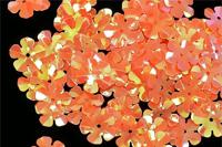 Пайетки россыпью "Ideal", 14 мм, 50 грамм, цвет: 327 оранжевый, арт. TBY-FLK465