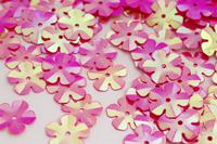 Пайетки россыпью "Ideal", 14 мм, 50 грамм, цвет: 028 ярко-розовый, арт. TBY-FLK465