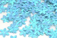 Пайетки россыпью "Ideal", 15 мм, 50 грамм, цвет: 017 голубой, арт. TBY-FLK462