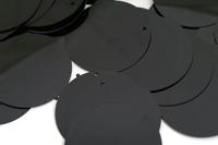 Пайетки россыпью "Ideal", 25 мм, 50 грамм, цвет: A075 черный, арт. TBY-FLK129