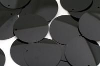 Пайетки россыпью "Ideal", 20 мм, 50 грамм, цвет: A075 черный, арт. TBY-FLK117