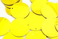 Пайетки россыпью "Ideal", 20 мм, 50 грамм, цвет: A007 желтый, арт. TBY-FLK117