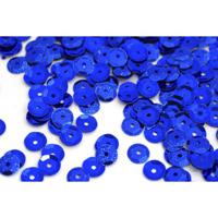 Пайетки россыпью "Ideal", 8 мм, цвет: синий, 50 грамм