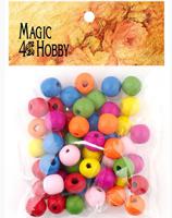 Бусины деревянные детские "Magic 4 Hobby", размер: 14х14х5 мм