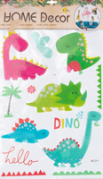 Декоративная интерьерная наклейка "Динозавры 1", 620x370 мм