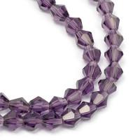Бусины граненые на нитях Tesoro "Биконус", 8x8 мм, цвет: 13 фиолетовый, 40 бусин