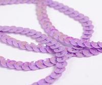 Пайетки на нитях Tesoro "Cream Colour", 6 мм, 73,12 м, цвет: 0024 фиолетовый