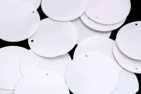Пайетки россыпью "Ideal", 20 мм, цвет: белый (035), 50 грамм