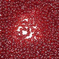 Бисер круглый "Ideal", цвет: красный прозрачный (105), размер 10/0, 50 грамм