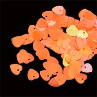 Пайетки россыпью "Ideal", 10 мм, 50 грамм, цвет: 327 оранжевый, арт. TBY-FLK297
