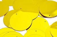 Пайетки россыпью "Ideal", 25 мм, 50 грамм, цвет: A007 желтый, арт. TBY-FLK129