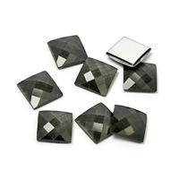Стразы термоклеевые "Ideal", металл, размер: 12х12 мм, цвет: черный (25 штук)