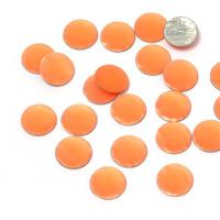 Стразы термоклеевые "Ideal", акрил, размер: 6 мм, цвет: оранжевый (100 штук)