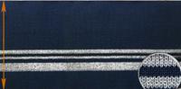 Подвяз трикотажный, цвет: темно-синий, 919/серебро, 13x125 см, арт. ГД15058