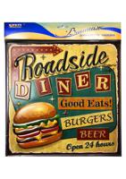 Наклейка декоративная "Винтаж. Roadside Diner" (30x30 см)