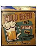 Наклейка декоративная "Винтаж. Cold Beer" (30x30 см)