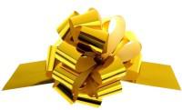 Бант-шар №3 металлик, цвет: золото, арт. 817834 (количество товаров в комплекте: 8)