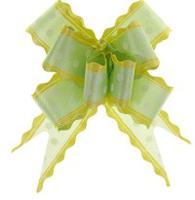 Бант-бабочка №3 "Горох", цвет: зеленый, 3 см, арт. 141407