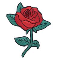 Термоаппликация "Роза", 8x6,5 см