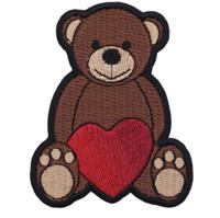 Термоаппликация "Медвежонок с сердцем", 7,5x6 см