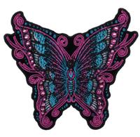 Термоаппликация "Бабочка со стразами", 9,5x10,5 см