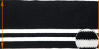 Подвяз трикотажный, цвет: черный, белый, 7x80 см, арт. ГД15080