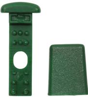 Наконечник, цвет: темно-зеленый, 17x11 мм, 100 штук, арт. 27102-Н (количество товаров в комплекте: 100)