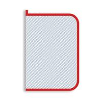 Папка для тетрадей пластиковая, А5, цвет: прозрачный/красный, 230х180х25 мм