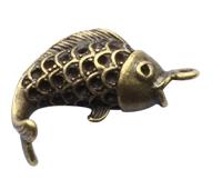 Подвески металлические "Рыбка", цвет: бронза, 2 штуки, арт. 4AR039 (количество товаров в комплекте: 2)