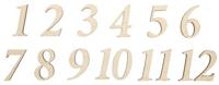 Деревянная заготовка "Цифры 1-12", 15,8x6,8 см, арт. L-1060