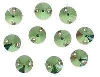 Хрустальные стразы пришивные, цвет: зеленый, 10 мм, 10 штук, арт. РИ003НН10