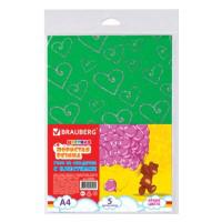 Цветная пористая резина (фоамиран) для творчества "Узор из сердечек", А4, 2 мм, 5 листов, 5 цветов (20 штук в комплекте) (количество товаров в комплекте: 20)