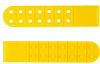 Регулятор бейсболочный, цвет: желтый, 100x18 мм, 50 штук