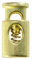 Зажим "Цилиндр", цвет: золото, 20x10 мм, 10 штук, арт. 95226