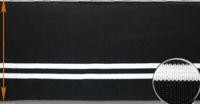 Подвяз трикотажный, цвет: черный, белый, 13х125 см, арт. ГД15043
