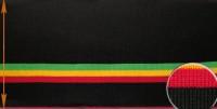 Подвяз трикотажный, цвет: черный, красный, желтый, зеленый, 13х125 см, арт. ГД15042