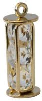 Подвеска декоративная с кристаллами прямоугольная, цвет: золото, 2 штуки. арт. 133