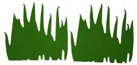 Заготовка из фоамирана "Трава", цвет: тёмно-зеленый, 5 см, 5 штук, арт. 11-1-2