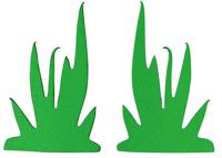Заготовка из фоамирана "Трава", цвет: зеленый, 5 см, 5 штук, арт. 11-1-1