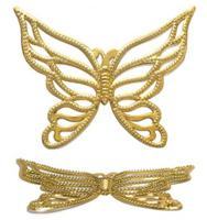 Термоаппликация "Бабочка", цвет: золото, 60x47 см, арт. ГСФ1610
