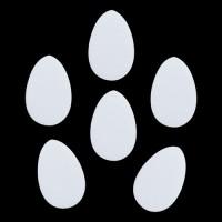 Набор фигурок из пенопласта "Яйцо", тонкое, 5x0,3 см (20 штук)