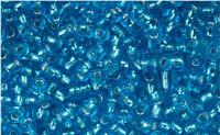 Бисер прозрачный с серебристым центром Астра, цвет: 23В голубой, 6/0, 500 грамм