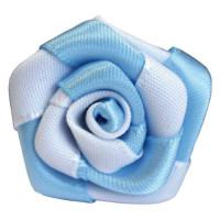 Цветы пришивные JY100194, 2,5 см, 50 штук, цвет: 311/029 светло-голубой/белый, 50 штук (количество товаров в комплекте: 50)