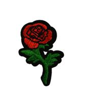 Термоаппликация "Роза", цвет: красный, 4,5x3 см, 10 штук, арт. 3579184