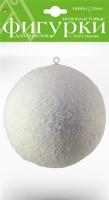 Пенопластовые фигурки "Заснеженные шары" с глиттером, 120 мм, 1 штука