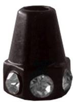 Наконечник "Колокол", цвет: черный лак, 14x12 мм, 20 штук, арт. ГСХ6104