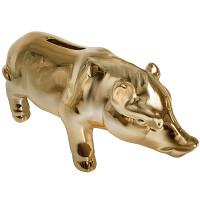 Копилка "Символ года. Свинья" (покрытие под золото), 17x6,5x8 см