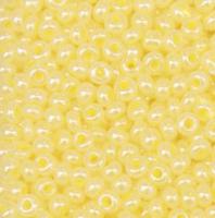 Бисер жемчужный, круглое отверстие, размер 10/0, цвет: 37185 желтый, 500 грамм