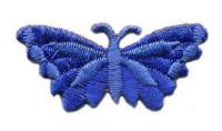 Термоаппликация "Бабочка маленькая", 1,5х4 см (цвет: 6117 синий), 50 штук, арт. 0411-0903 (количество товаров в комплекте: 50)
