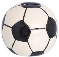 Копилка "Футбольный мяч", цвет: черно-белый, 9,8x9,8x8 см